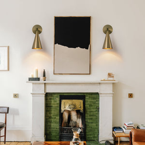 4,72 Zoll 1-flammige Retro-Wandleuchte Bronze mit Metallkegelschirm für Bad, Eingangsbereich