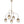 Lustre/Suspension 5/7 lumières à 2/3 niveaux en métal or antique avec abat-jour en verre ovale pour salon, îlot de cuisine