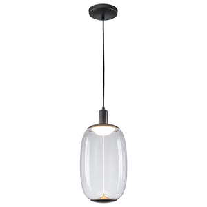 Suspension LED intégrée dimmable moderne 1 lumière de 10 watts avec abat-jour tambour pour îlot de cuisine