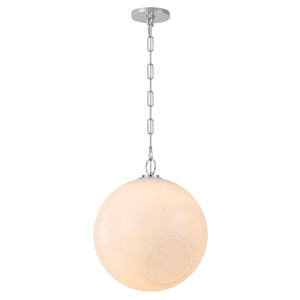Suspension Globe Moderne Chromé avec Abat-jour en Verre Bulle Blanc pour Îlot de Cuisine, Salle à Manger