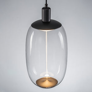 Suspension LED intégrée dimmable moderne 1 lumière de 10 watts avec abat-jour tambour pour îlot de cuisine