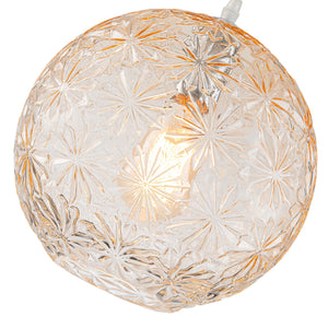 25 cm moderne verchromte 1-flammige Inselpendelleuchte mit Glaskugel für Esszimmer, Kücheninsel