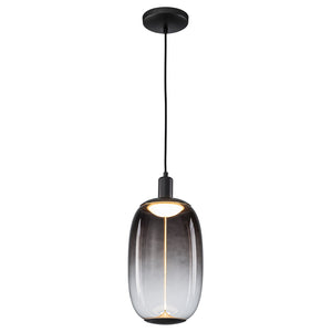 Suspension LED intégrée dimmable moderne 1 lumière de 10 watts avec abat-jour tambour pour îlot de cuisine