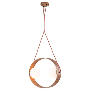Suspension ovale moderne 2 lumières 20 po en noyer avec globes en verre blanc pour salle à manger, îlot de cuisine