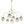 Lustre/Suspension 5/7 lumières à 2/3 niveaux en métal or antique avec abat-jour en verre ovale pour salon, îlot de cuisine