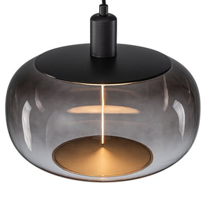 Suspension LED intégrée dimmable moderne 1 lumière de 10 watts avec abat-jour tambour pour îlot de cuisine