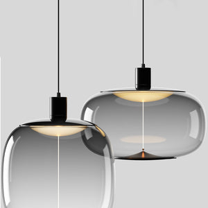Suspension LED intégrée dimmable moderne 1 lumière de 10 watts avec abat-jour tambour pour îlot de cuisine