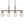 Lustre linéaire noir mat de 30,5 po à 4 lumières de style ferme moderne avec îlot suspendu à accent en faux bois et abat-jour en verre