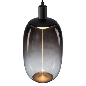 Suspension LED intégrée dimmable moderne 1 lumière de 10 watts avec abat-jour tambour pour îlot de cuisine