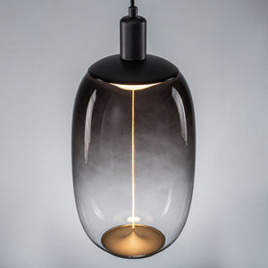 Suspension LED intégrée dimmable moderne 1 lumière de 10 watts avec abat-jour tambour pour îlot de cuisine