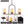 Suspension 3 lumières style industriel rustique Onyx de 25 po avec accents en similibois et cadre en fer en forme de U