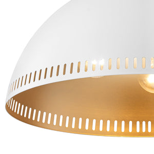 Suspension lustre dôme industriel vintage 3 lumières 40 cm en métal avec abat-jour en fer pour cuisine, salle à manger