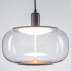 Suspension LED intégrée dimmable moderne 1 lumière de 10 watts avec abat-jour tambour pour îlot de cuisine