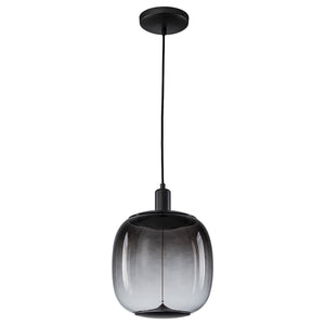 Suspension LED intégrée dimmable moderne 1 lumière de 10 watts avec abat-jour tambour pour îlot de cuisine