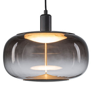 Suspension LED intégrée dimmable moderne 1 lumière de 10 watts avec abat-jour tambour pour îlot de cuisine