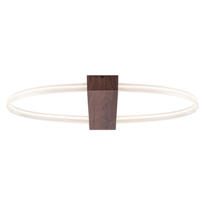 Plafonnier encastré LED intégré ovale marron moderne à 1 lumière de 31,5 po, intensité variable