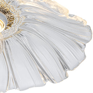Pendentif suspendu moderne rose 1 lumière de 28 cm avec abat-jour en verre en forme de fleur pour chambre à coucher, îlot de cuisine