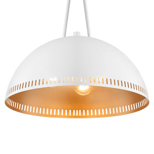 Suspension lustre dôme industriel vintage 3 lumières 40 cm en métal avec abat-jour en fer pour cuisine, salle à manger