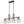 Lustre linéaire noir mat de 30,5 po à 4 lumières de style ferme moderne avec îlot suspendu à accent en faux bois et abat-jour en verre