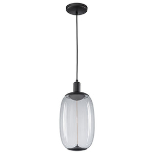 Suspension LED intégrée dimmable moderne 1 lumière de 10 watts avec abat-jour tambour pour îlot de cuisine