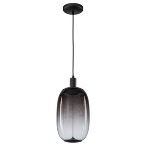 Suspension LED intégrée dimmable moderne 1 lumière de 10 watts avec abat-jour tambour pour îlot de cuisine