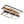 3-Light 26.77 in. Modern Black and Wood Dimmable Integrated LED Flush Mount Ceiling Light