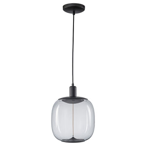 Suspension LED intégrée dimmable moderne 1 lumière de 10 watts avec abat-jour tambour pour îlot de cuisine