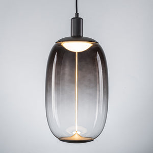 Suspension LED intégrée dimmable moderne 1 lumière de 10 watts avec abat-jour tambour pour îlot de cuisine