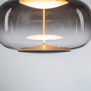 Suspension LED intégrée dimmable moderne 1 lumière de 10 watts avec abat-jour tambour pour îlot de cuisine