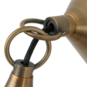 4,72 Zoll 1-flammige Retro-Wandleuchte Bronze mit Metallkegelschirm für Bad, Eingangsbereich