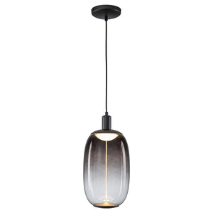 Suspension LED intégrée dimmable moderne 1 lumière de 10 watts avec abat-jour tambour pour îlot de cuisine