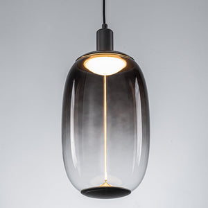 Suspension LED intégrée dimmable moderne 1 lumière de 10 watts avec abat-jour tambour pour îlot de cuisine