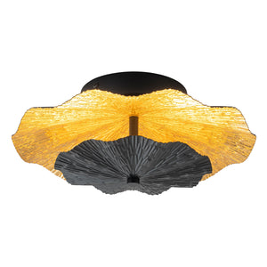 Applique murale LED intégrée ronde à intensité variable de 11,41 po, 13 watts, noir mat et feuille d'or pour couloir