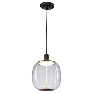 Suspension LED intégrée dimmable moderne 1 lumière de 10 watts avec abat-jour tambour pour îlot de cuisine