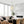 Lustre cage globe moderne en métal doré à 6 lumières avec abat-jour en verre en forme de fleur pour salon, salle à manger, chambre à coucher