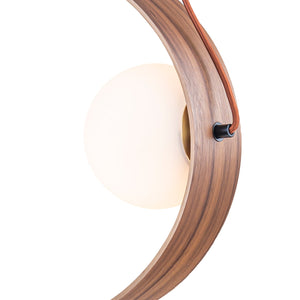 Suspension ovale moderne 2 lumières 20 po en noyer avec globes en verre blanc pour salle à manger, îlot de cuisine