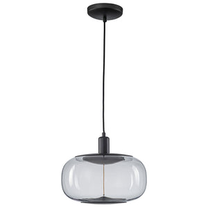 Suspension LED intégrée dimmable moderne 1 lumière de 10 watts avec abat-jour tambour pour îlot de cuisine