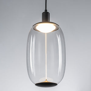 Suspension LED intégrée dimmable moderne 1 lumière de 10 watts avec abat-jour tambour pour îlot de cuisine