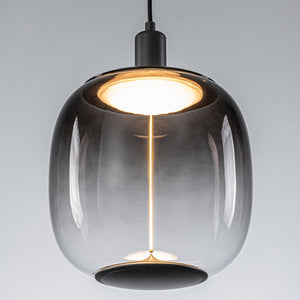 Suspension LED intégrée dimmable moderne 1 lumière de 10 watts avec abat-jour tambour pour îlot de cuisine