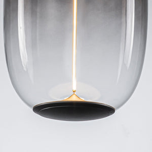Suspension LED intégrée dimmable moderne 1 lumière de 10 watts avec abat-jour tambour pour îlot de cuisine