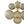 Lustre grappe Mid-Century Modern or à 4 ou 7 lumières avec abat-jour globes en verre couleur café