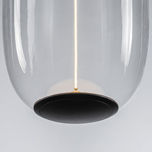 Suspension LED intégrée dimmable moderne 1 lumière de 10 watts avec abat-jour tambour pour îlot de cuisine