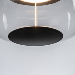 Suspension LED intégrée dimmable moderne 1 lumière de 10 watts avec abat-jour tambour pour îlot de cuisine