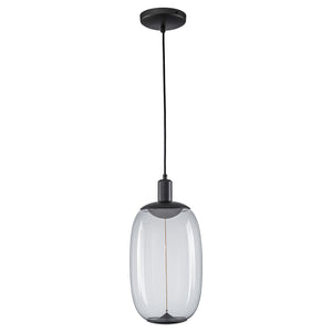 Suspension LED intégrée dimmable moderne 1 lumière de 10 watts avec abat-jour tambour pour îlot de cuisine