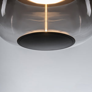 Suspension LED intégrée dimmable moderne 1 lumière de 10 watts avec abat-jour tambour pour îlot de cuisine