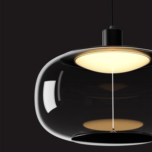 Suspension LED intégrée dimmable moderne 1 lumière de 10 watts avec abat-jour tambour pour îlot de cuisine