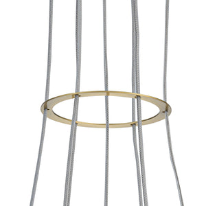 7-flammiger moderner Sputnik Cluster LED-Kronleuchter in Gold mit klaren Glaskugelschirmen für das Wohnzimmer