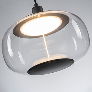 Suspension LED intégrée dimmable moderne 1 lumière de 10 watts avec abat-jour tambour pour îlot de cuisine