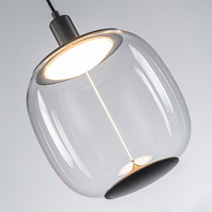 Suspension LED intégrée dimmable moderne 1 lumière de 10 watts avec abat-jour tambour pour îlot de cuisine