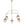 Lustre/Suspension 5/7 lumières à 2/3 niveaux en métal or antique avec abat-jour en verre ovale pour salon, îlot de cuisine